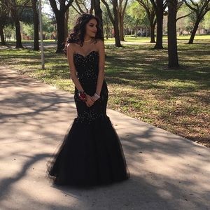 Black Mermaid Prom Dress